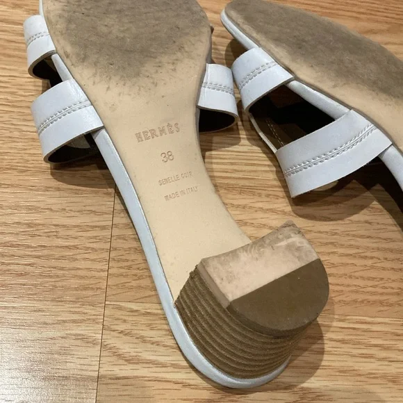 🛍️ Hermes size 38 Slide Sandals - gift - authentic - Picture 9 of 15